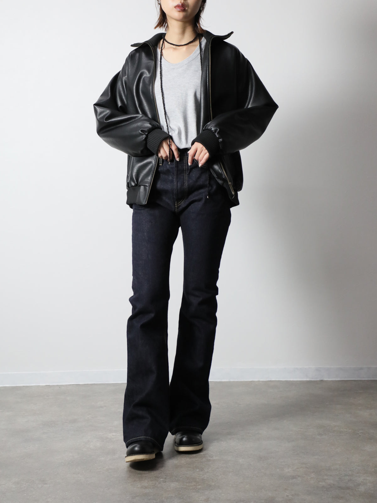 B-1969-XX-F-680 【岡山産 セルビッチデニム】ベルボトム ワンウォッシュ BELL-BOTTOM SELVEDGE DENIM ONEWASH