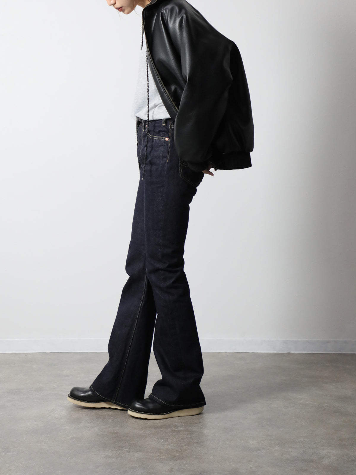 B-1969-XX-F-680 【岡山産 セルビッチデニム】ベルボトム ワンウォッシュ BELL-BOTTOM SELVEDGE DENIM ONEWASH