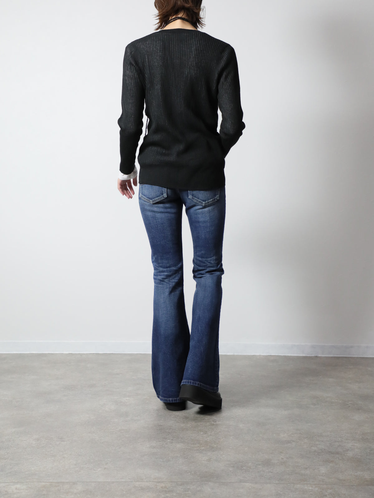12.5oz ベルボトムジーンズ ユーズドカラー/ユニセックス
