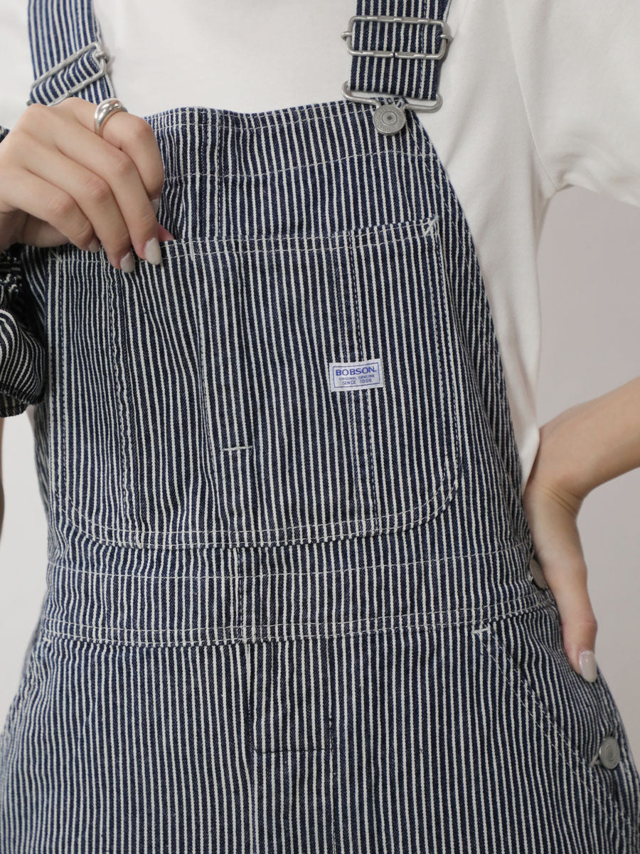 デニムオーバーオール サロペット ヒッコリーストライプ ユニセックス