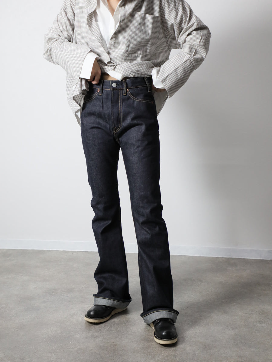 B-1969-XX-F-004 【岡山産 セルビッチデニム】ベルボトム リジッド BELL-BOTTOM SELVEDGE DENIM RIGID