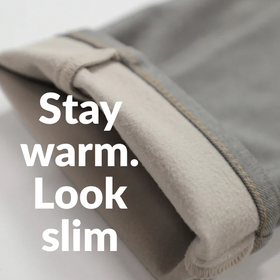 暖かいのに細く見える？！マイナス３キロ見え裏起毛210ジーンズとは