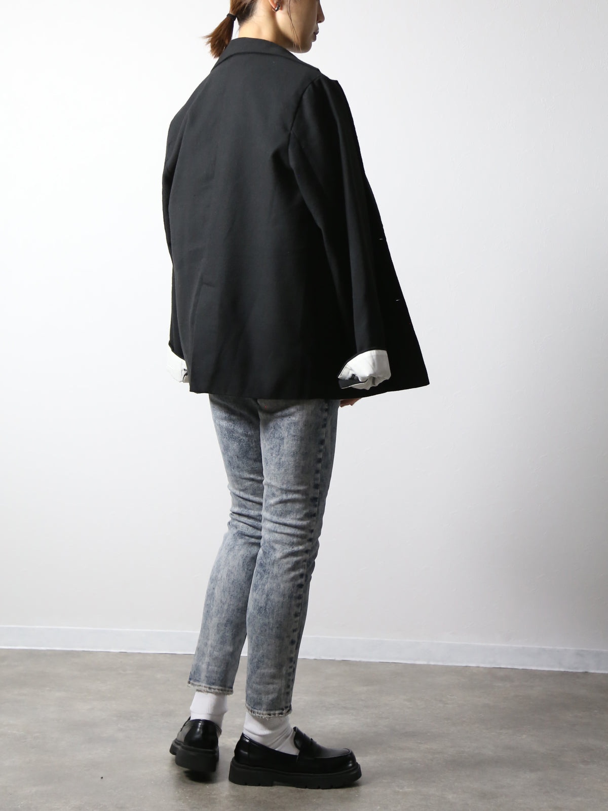 プレミアムジーンズ テーパードストレート　クラウドケミカルカラー/レディス