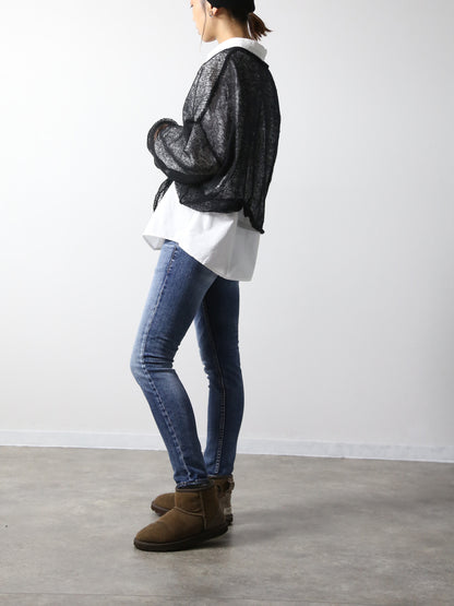 プレミアムジーンズ テーパードストレート　ブリーチリメイクカラー/レディス