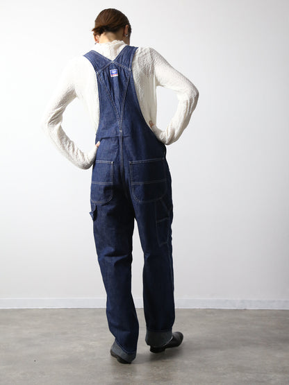 デニムオーバーオール　サロペット　インディゴカラー　ユニセックス