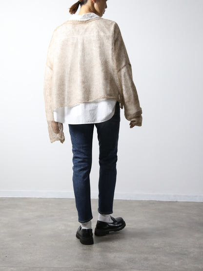 プレミアムジーンズ　テーパードストレート　ユーズドカラー/レディス