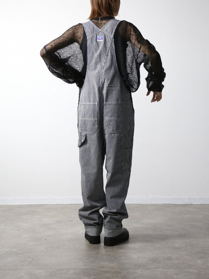 デニムオーバーオール　サロペット　ヒッコリーストライプ　ユニセックス