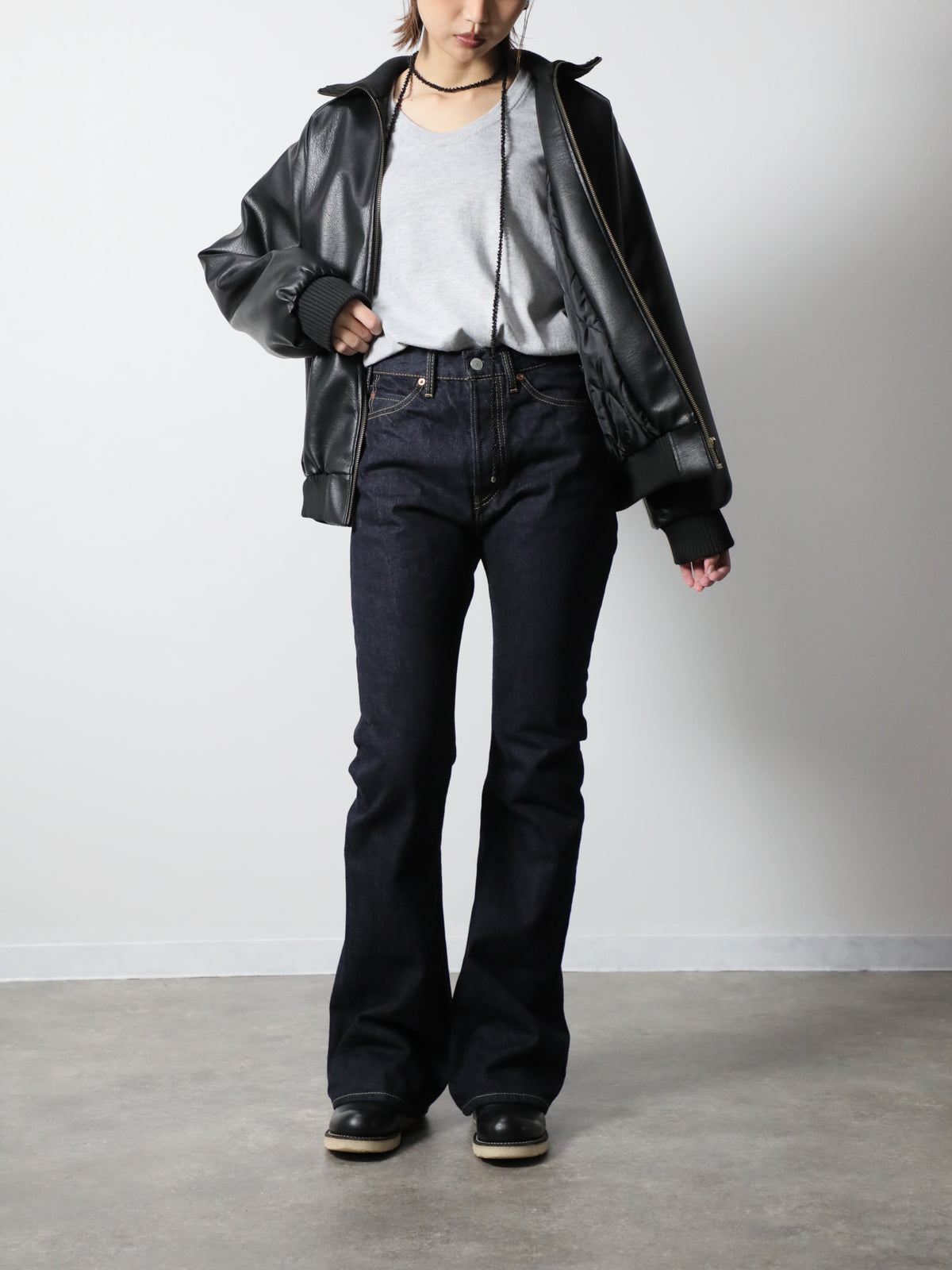 B-1969-XX-F-680 【岡山産 セルビッチデニム】ベルボトム  ワンウォッシュ  BELL-BOTTOM SELVEDGE DENIM ONEWASH