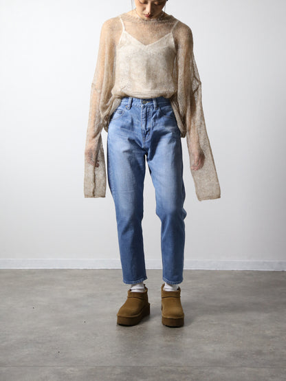 12.5oz ワイドフィットテーパードジーンズ　622型復刻　ブリーチカラー/ユニセックス