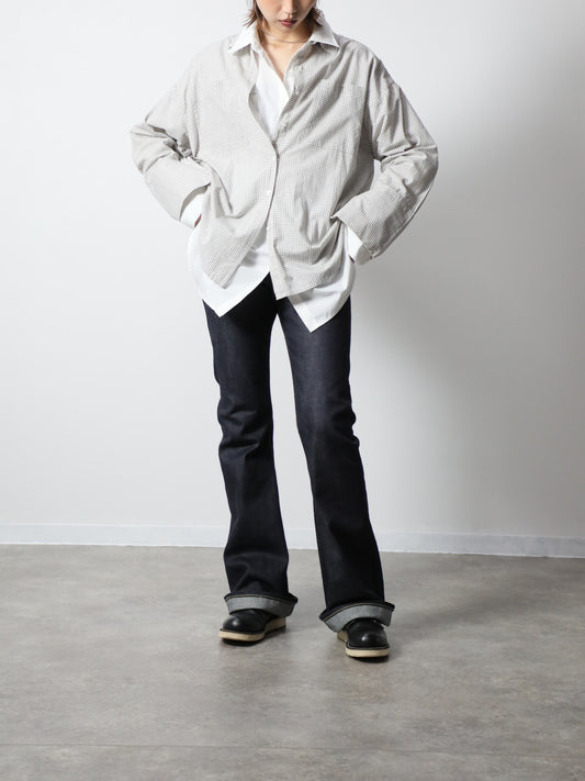 B-1969-XX-F-004 【岡山産 セルビッチデニム】ベルボトム リジッド  BELL-BOTTOM SELVEDGE DENIM RIGID