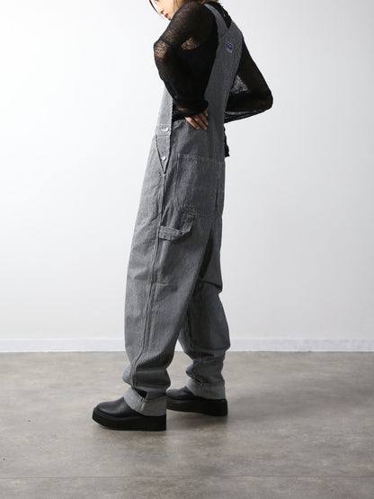 デニムオーバーオール　サロペット　ヒッコリーストライプ　ユニセックス