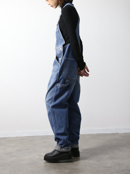 デニムオーバーオール　サロペット　ブリーチカラー　ユニセックス