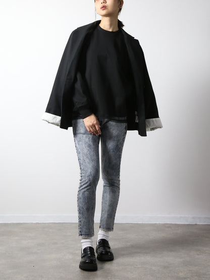 プレミアムジーンズ テーパードストレート　クラウドケミカルカラー/レディス