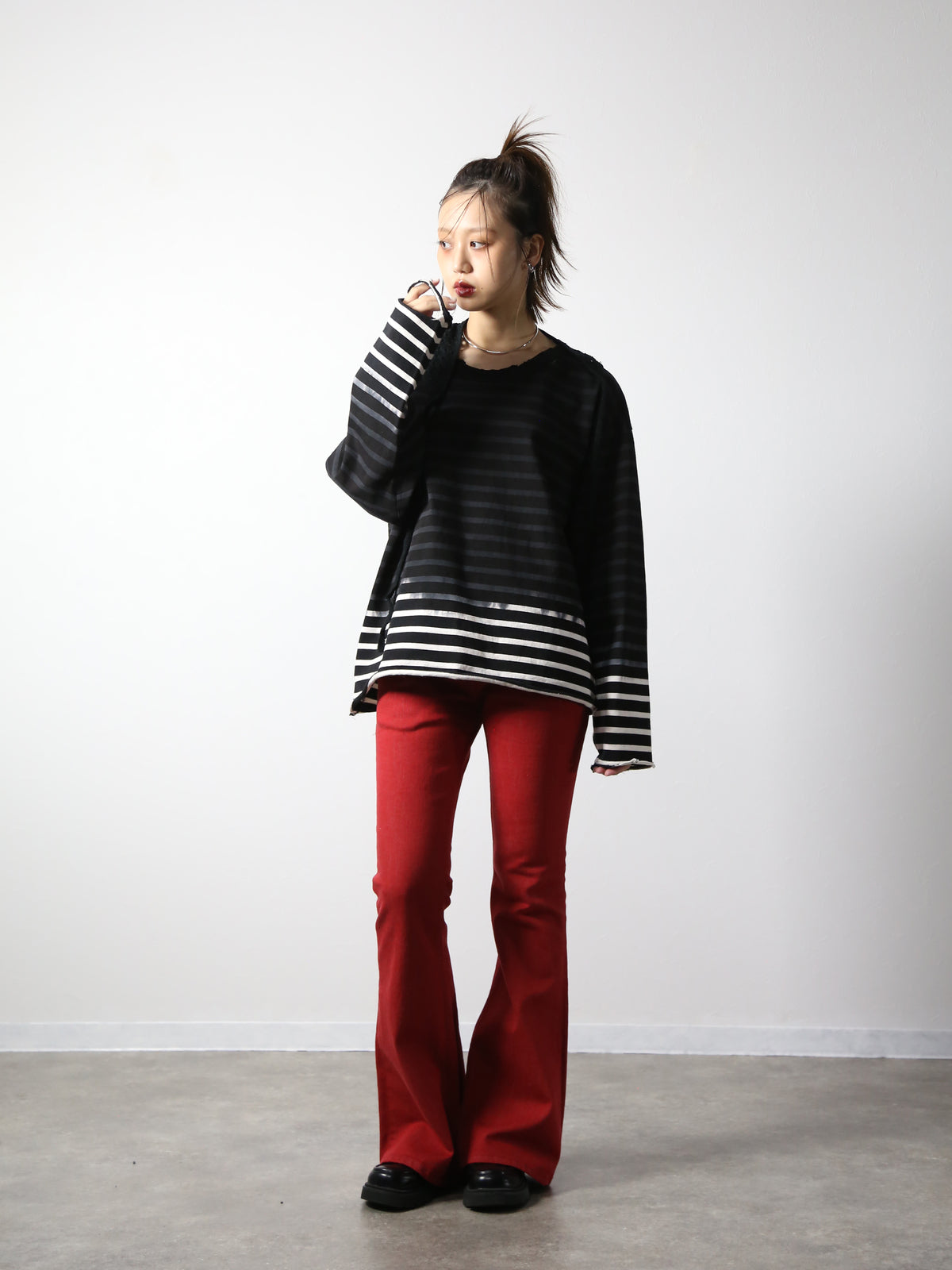 【アーカイブボブソン】フェードボーダーカットソー