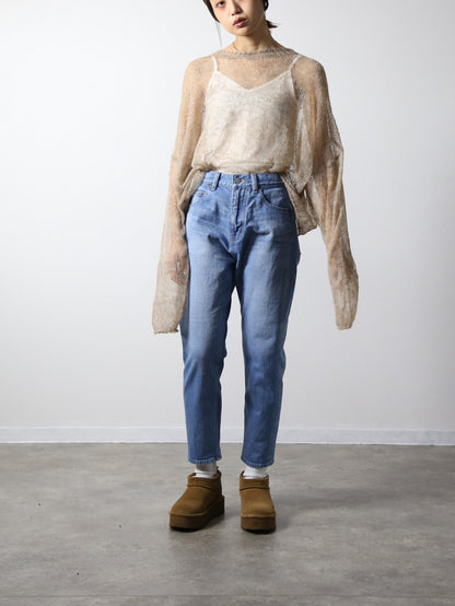 12.5oz ワイドフィットテーパードジーンズ　622型復刻　ブリーチカラー/ユニセックス