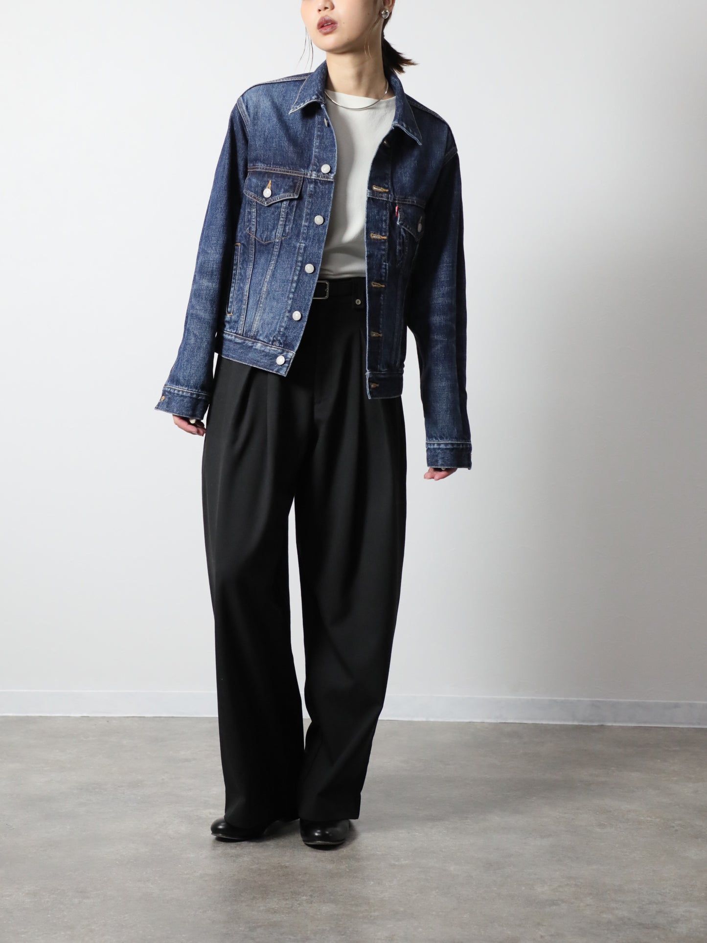 プレミアムデニムジャケット　ヴィンテージウオッシュＧジャン　ユニセックス