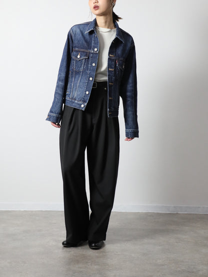 プレミアムデニムジャケット　ヴィンテージウオッシュＧジャン　ユニセックス