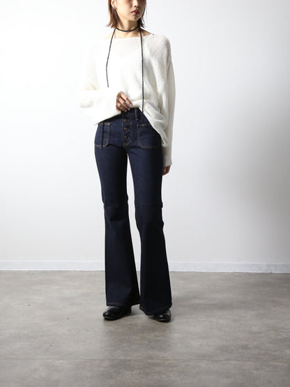 【岡山デニム】ベルボトムジーンズ 貼りポケタイプ