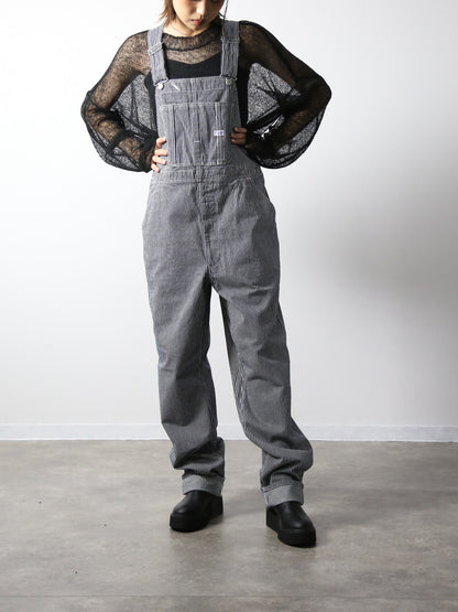 デニムオーバーオール　サロペット　ヒッコリーストライプ　ユニセックス