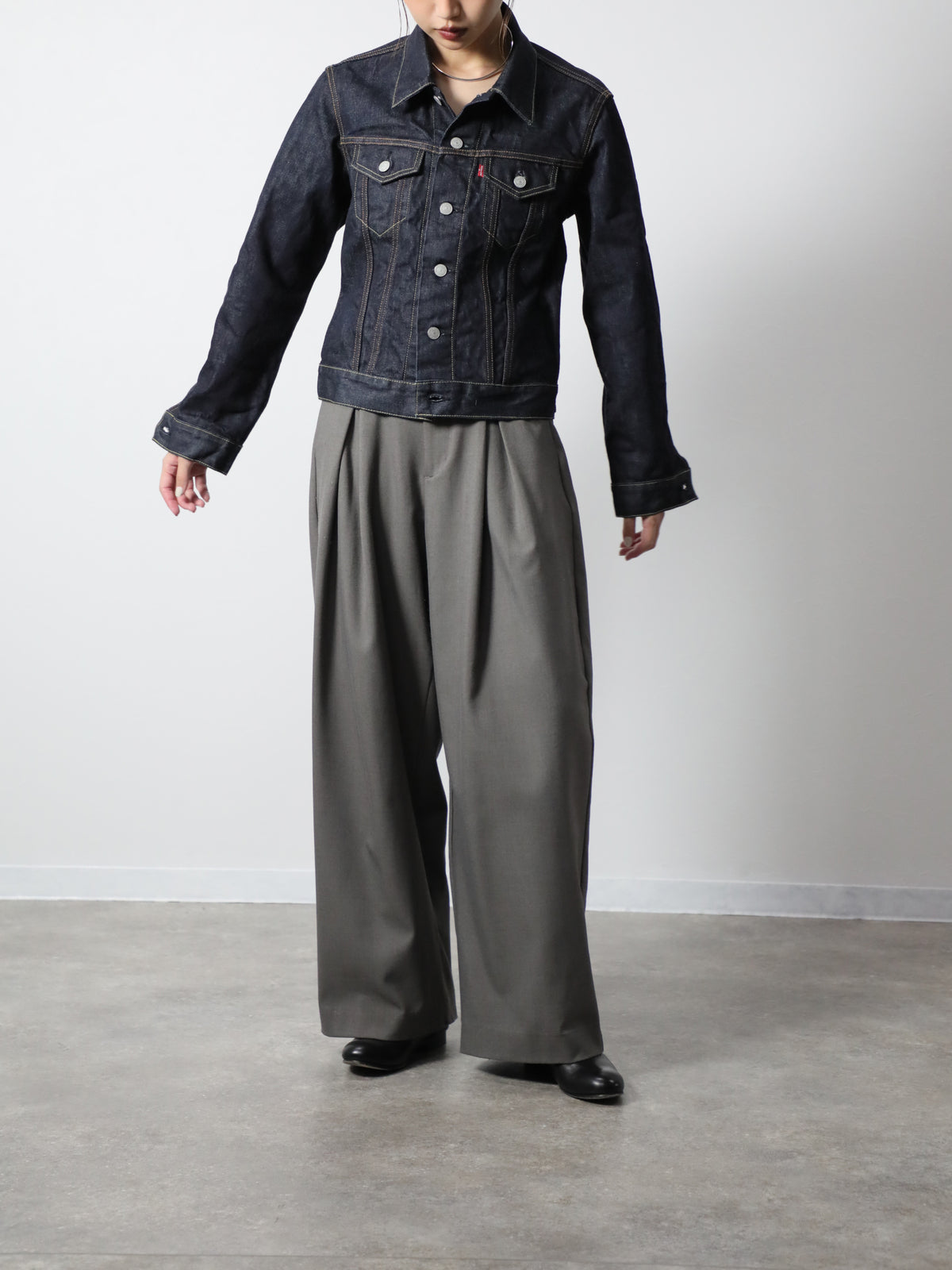 B-1969-XX-G-680　【岡山産 セルビッチデニム】デニムジャケット  Gジャン ワンウオッシュ　Type 3 Selvedge Denim Jacket Onewash
