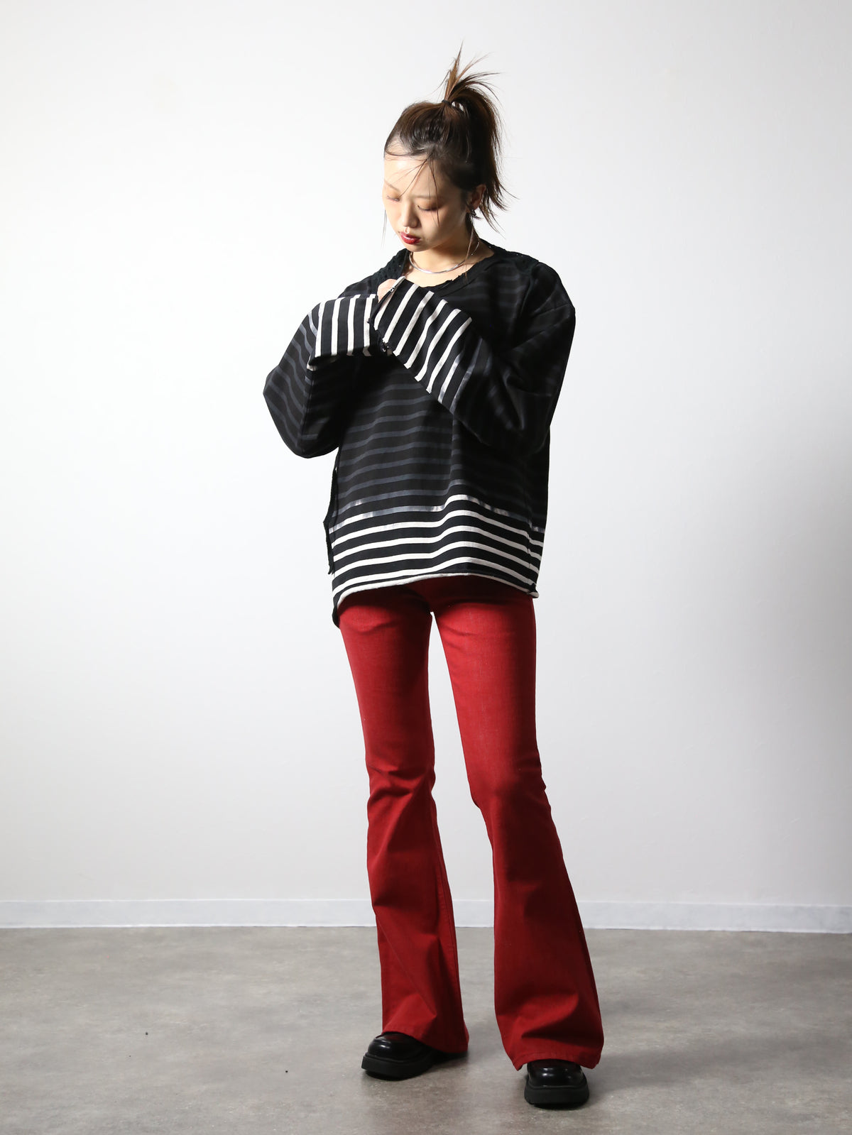 【アーカイブボブソン】フェードボーダーカットソー