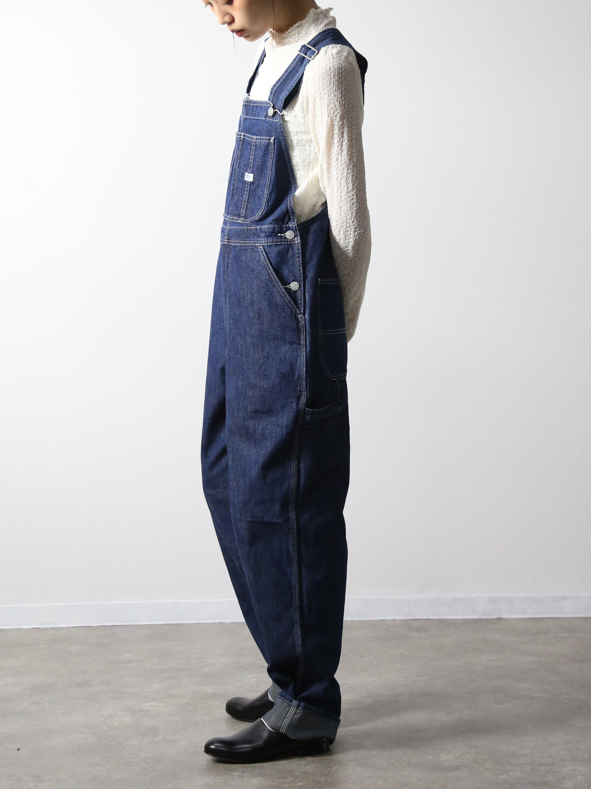 デニムオーバーオール　サロペット　インディゴカラー　ユニセックス
