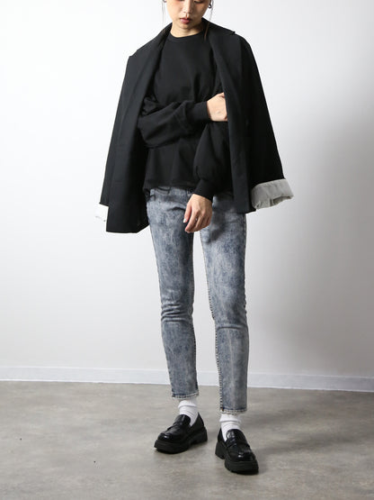 プレミアムジーンズ テーパードストレート　クラウドケミカルカラー/レディス