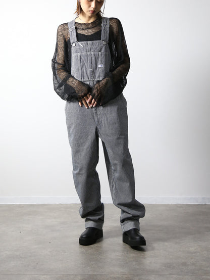 デニムオーバーオール　サロペット　ヒッコリーストライプ　ユニセックス