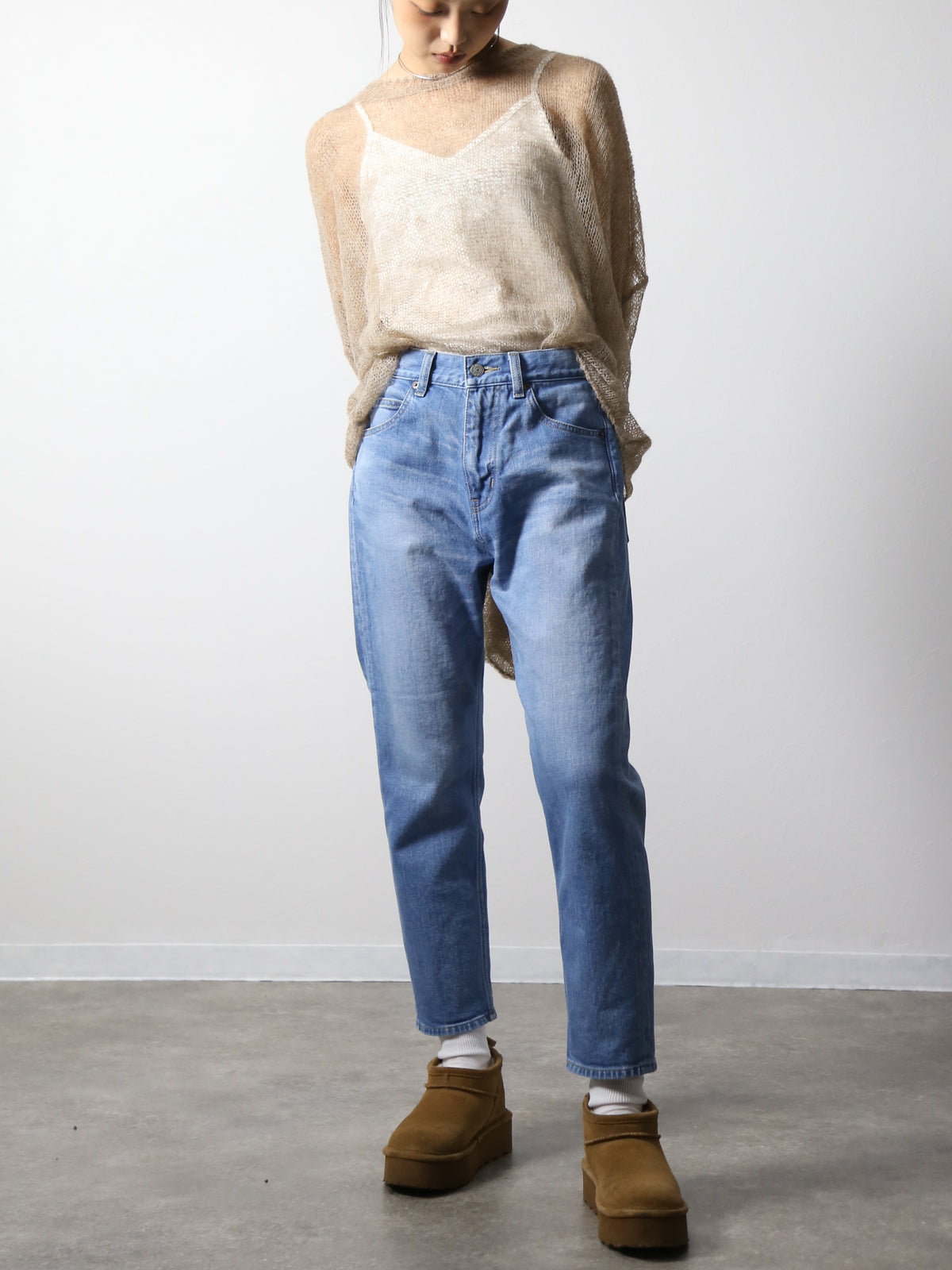 12.5oz ワイドフィットテーパードジーンズ　622型復刻　ブリーチカラー/ユニセックス