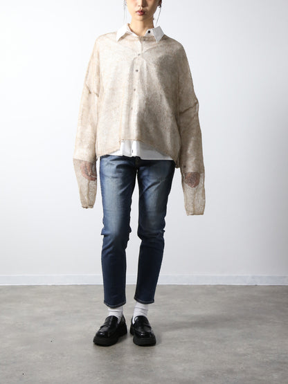 プレミアムジーンズ　テーパードストレート　ユーズドカラー/レディス