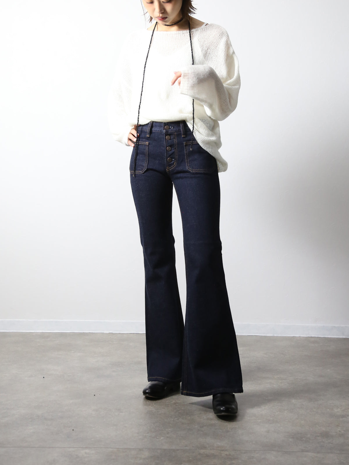 岡山デニム】ベルボトムジーンズ 貼りポケタイプ – BOBSON-WOMEN