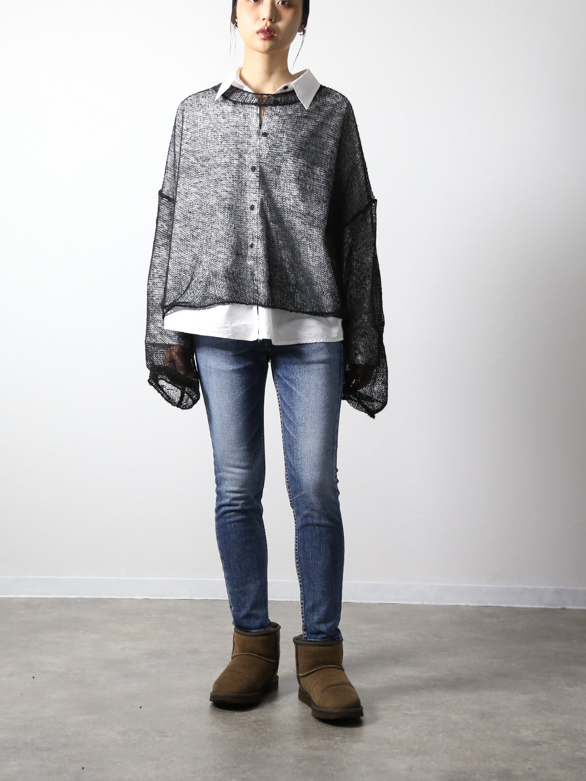 プレミアムジーンズ テーパードストレート　ブリーチリメイクカラー/レディス