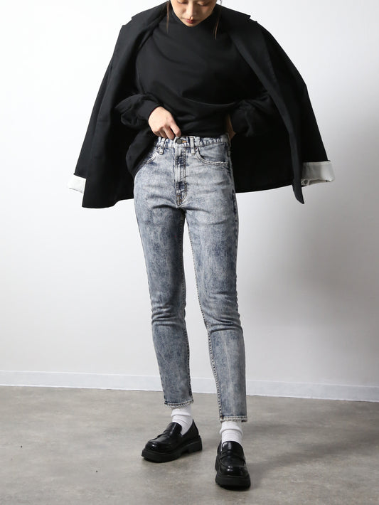 プレミアムジーンズ テーパードストレート　クラウドケミカルカラー/レディス