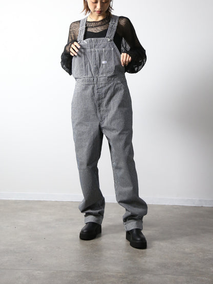 デニムオーバーオール　サロペット　ヒッコリーストライプ　ユニセックス