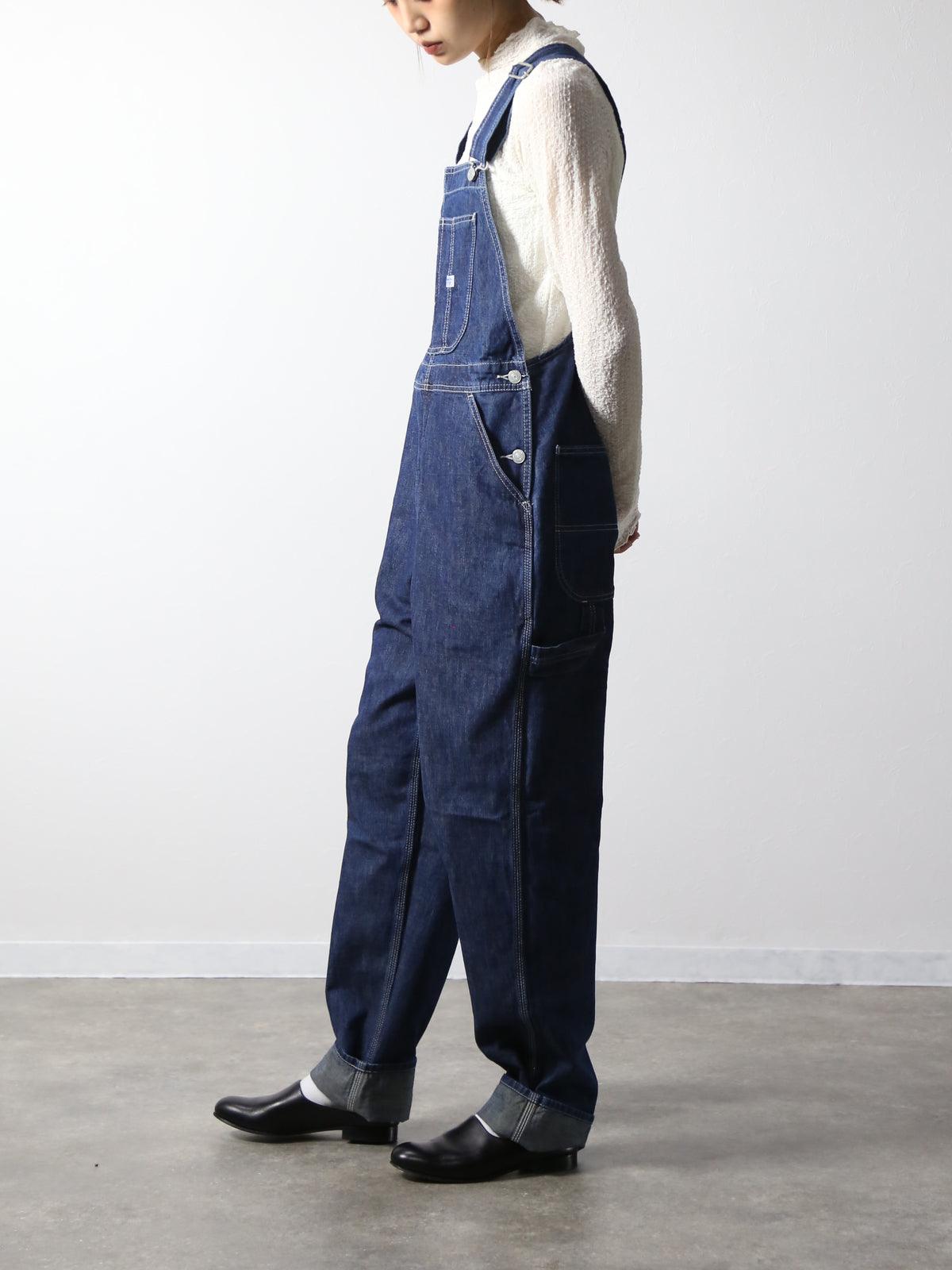 デニムオーバーオール　サロペット　インディゴカラー　ユニセックス