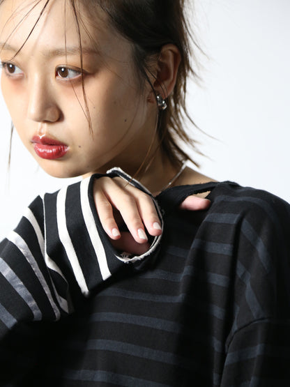 【アーカイブボブソン】フェードボーダーカットソー