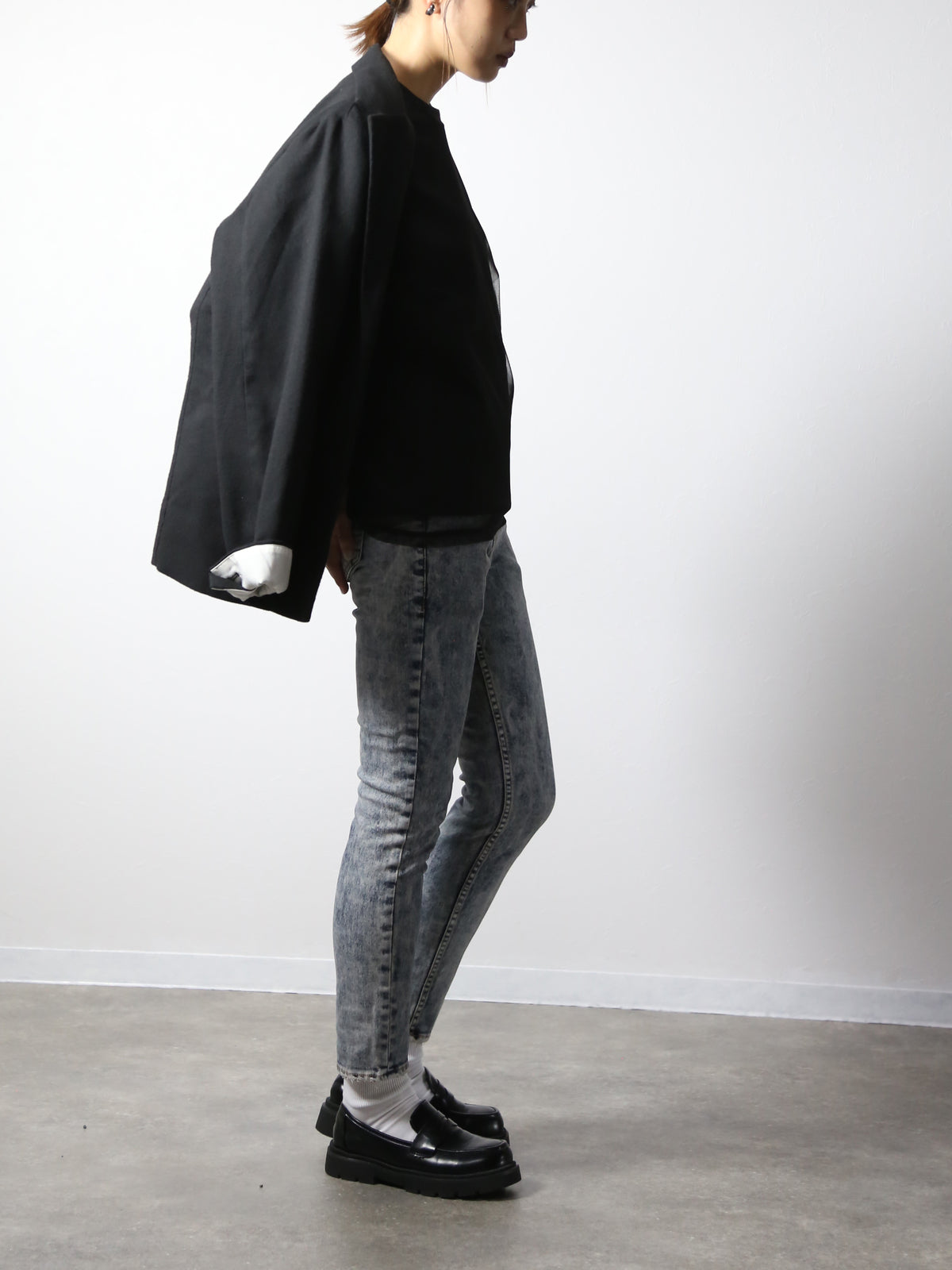 プレミアムジーンズ テーパードストレート　クラウドケミカルカラー/レディス