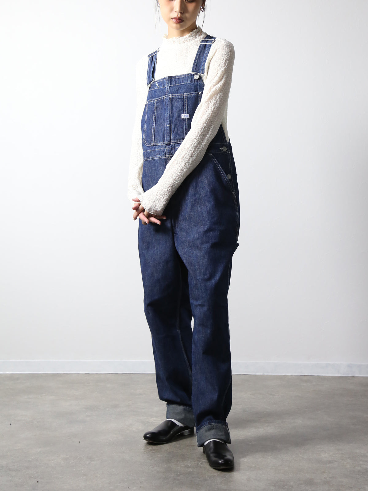 デニムオーバーオール　サロペット　インディゴカラー　ユニセックス