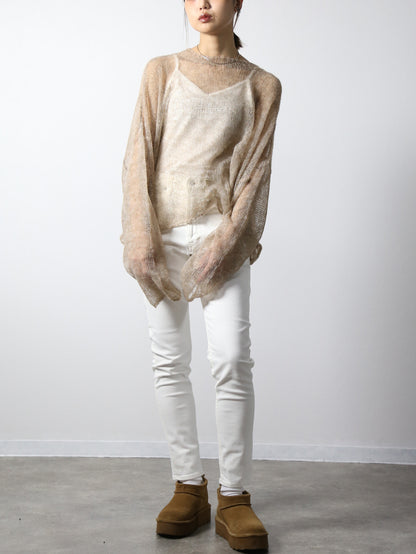 プレミアムジーンズ 　テーパードストレート　抗菌・防汚・撥水加工ホワイトデニム/レディス