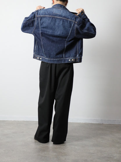 プレミアムデニムジャケット　ヴィンテージウオッシュＧジャン　ユニセックス