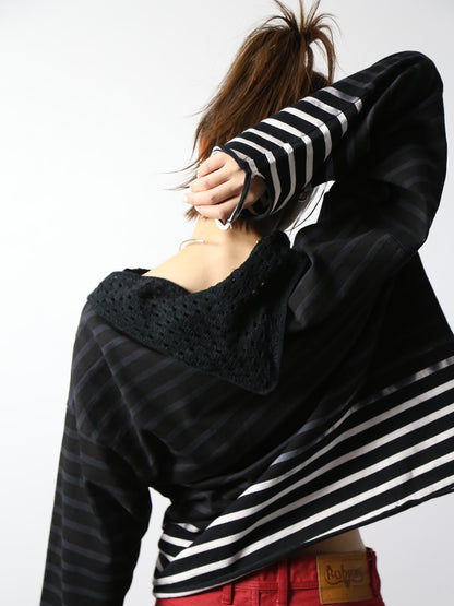 【アーカイブボブソン】フェードボーダーカットソー