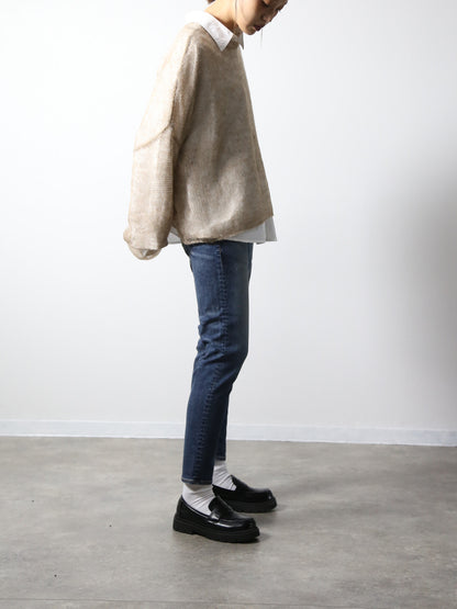 プレミアムジーンズ　テーパードストレート　ユーズドカラー/レディス