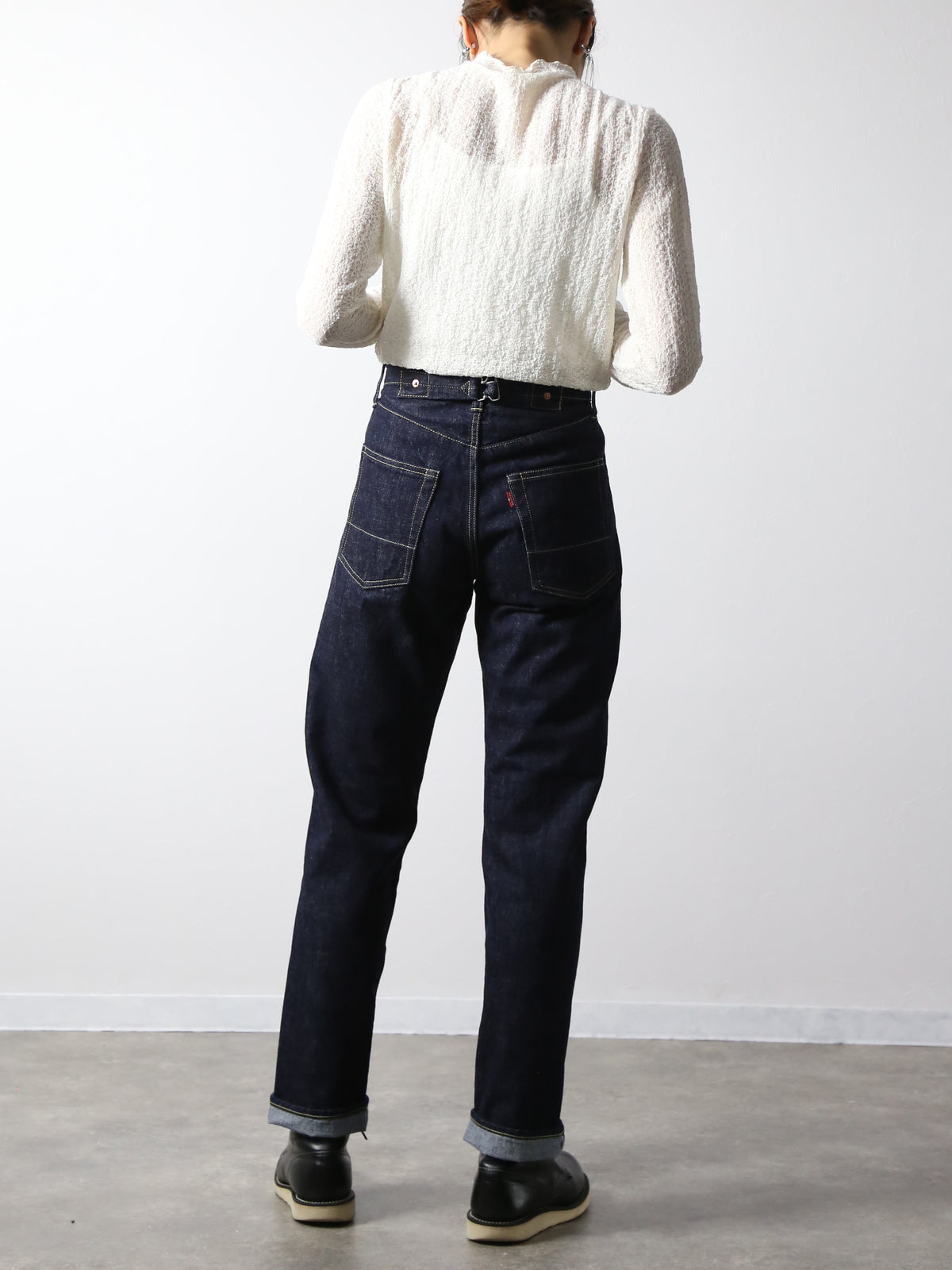 B-1969-XX-RR2011-680 【岡山産 セルビッチデニム】シンチバックジーンズ ワンウォッシュ CINCH BUCKLE SELVEDGE DENIM ONEWASH