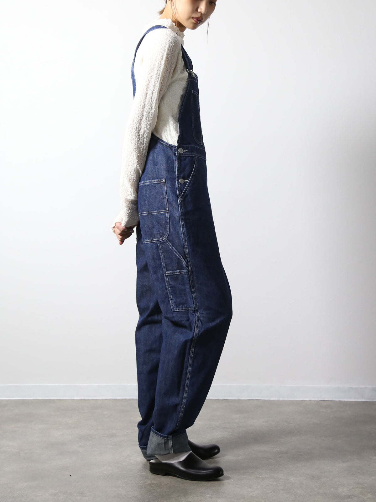 デニムオーバーオール　サロペット　インディゴカラー　ユニセックス