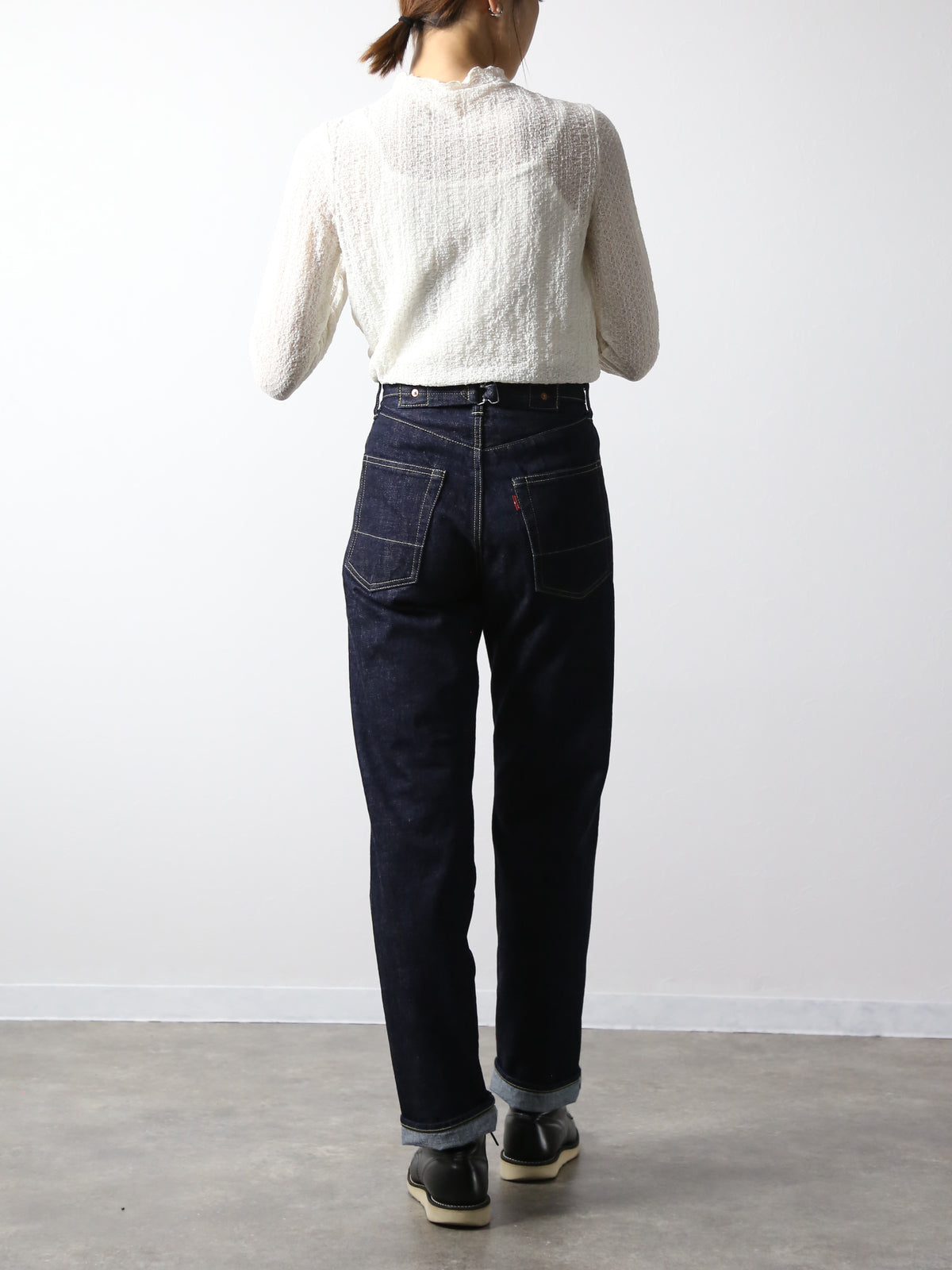 B-1969-XX-RR2011-680 【岡山産 セルビッチデニム】シンチバックジーンズ ワンウォッシュ CINCH BUCKLE SELVEDGE DENIM ONEWASH