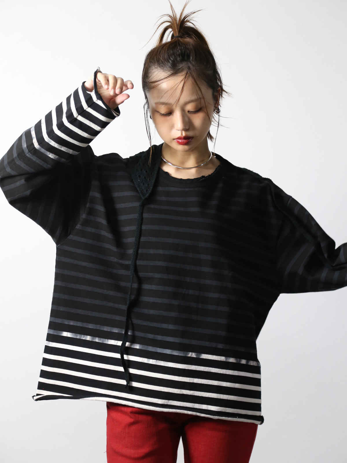 【アーカイブボブソン】フェードボーダーカットソー