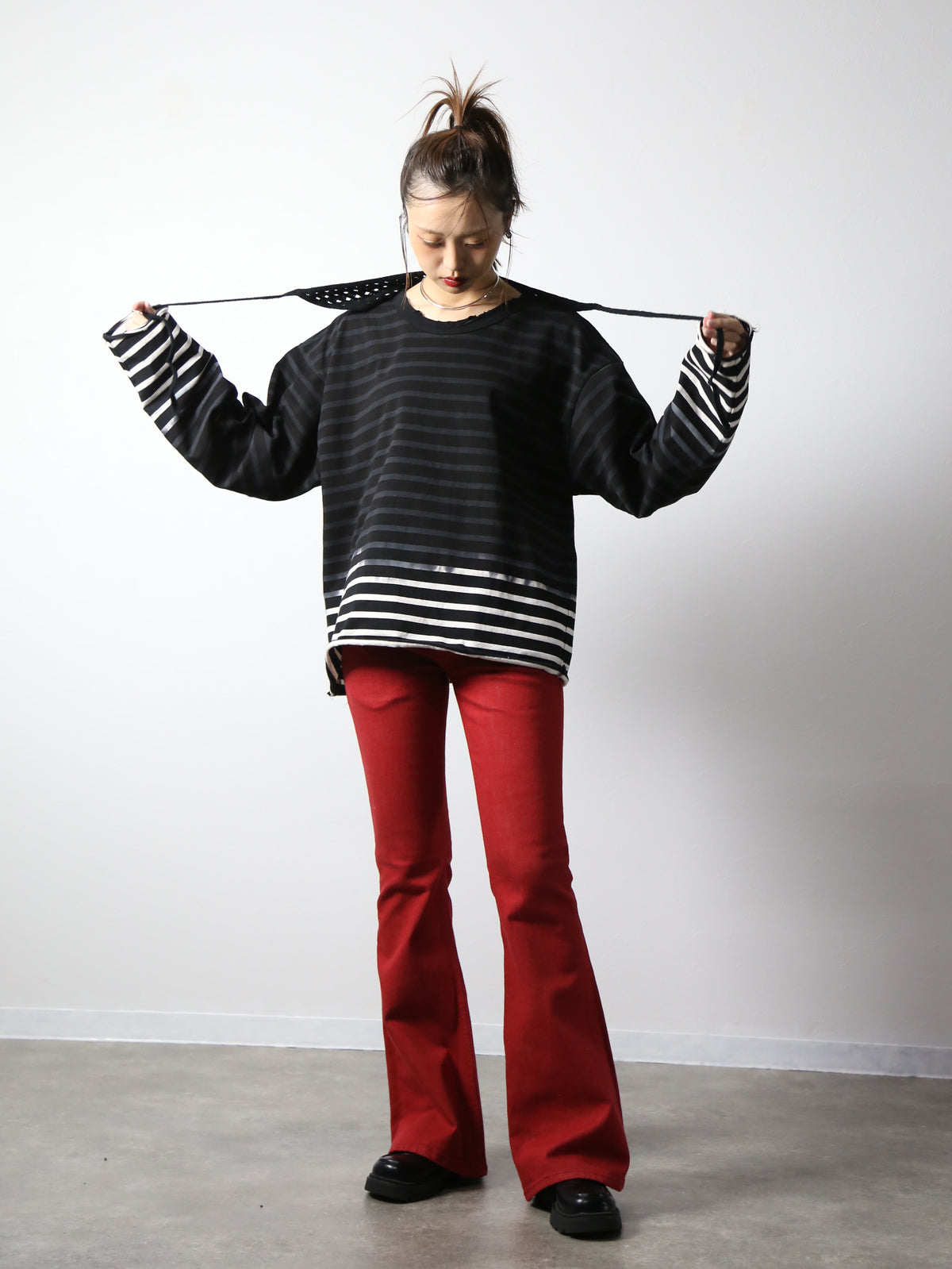 【アーカイブボブソン】フェードボーダーカットソー