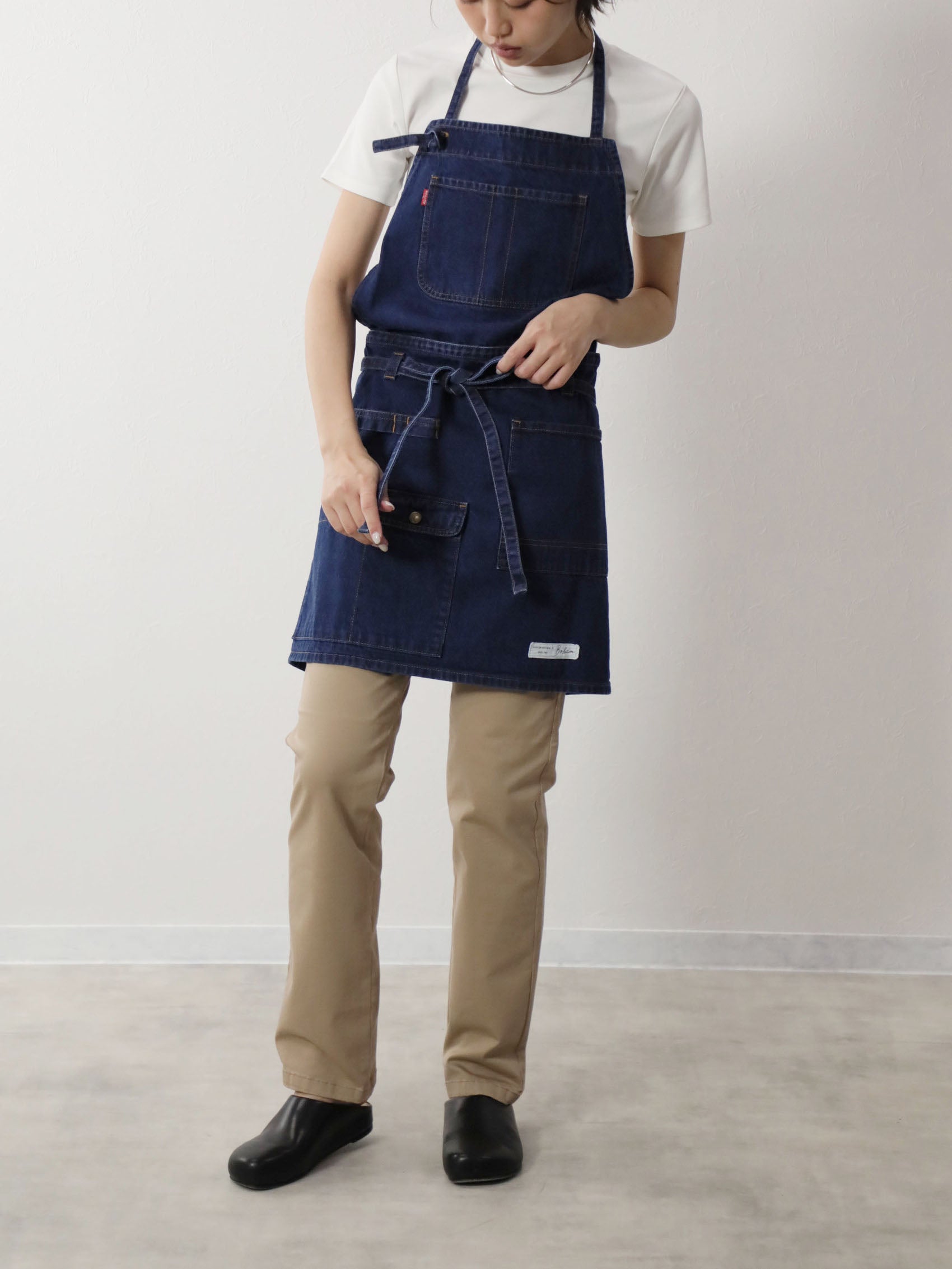 2WAYデニムエプロン ジンバブエ糸×岡山織りデニム【10オンス