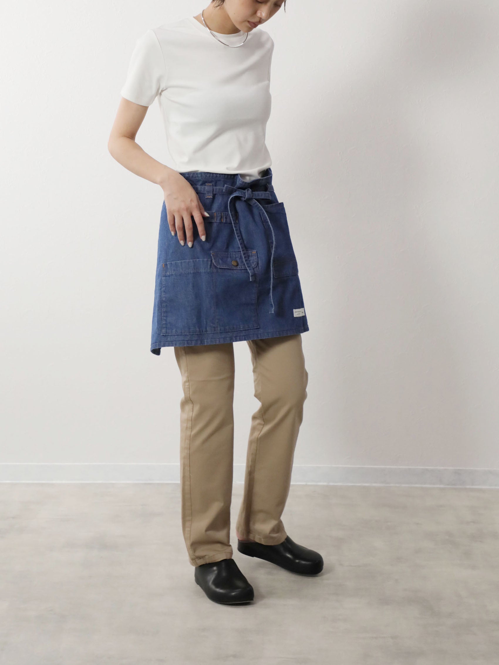 2WAYデニムエプロン 岡山デニム【12オンス】 ブリーチカラー