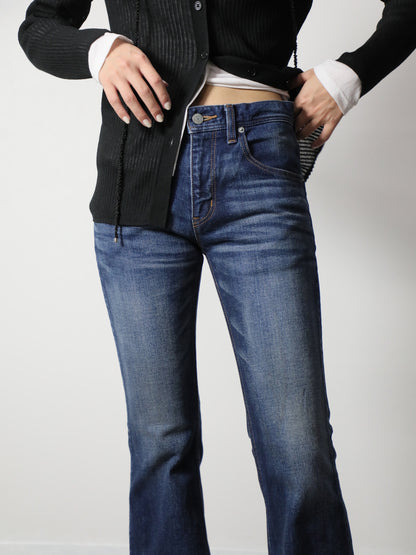 12.5oz ベルボトムジーンズ　ユーズドカラー/ユニセックス